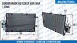 CONDENSADOR GM CHEVROLET CORSA MONTANA 1.8 2003 EM DIANTE 93305890 DI447770-7670R - Imagem 6