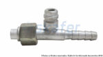 CONEXÃO 8MM RETA FÊMEA ALUMÍNIO COM VÁLVULA R134A 7607s