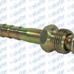 CONEXÃO 6MM RETA MACHO AÇO PACOTE 3 UNIDADES