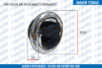 DIFUSOR AR REDONDO CROMADO 5075 - Imagem 5
